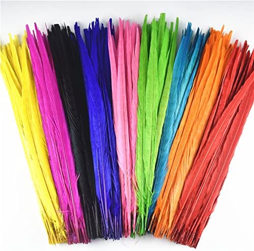 40-45CM 16-18" Pheasant Tail Feathers for Decoration Crafts Long Natural Pheasant Feather Accessories Black1 200 Piece