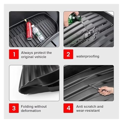 Tapis de sol Tesla Model X (2022-2025) : set de protection 3 pièces - 5