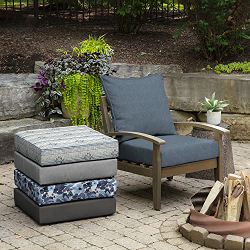 Image of Arden Performance Outdoor Deep Seat Set, 24 x 24, Water Repellent, Fade Resistant, Deep Seat Bottom and Back Cushion Denim Alair