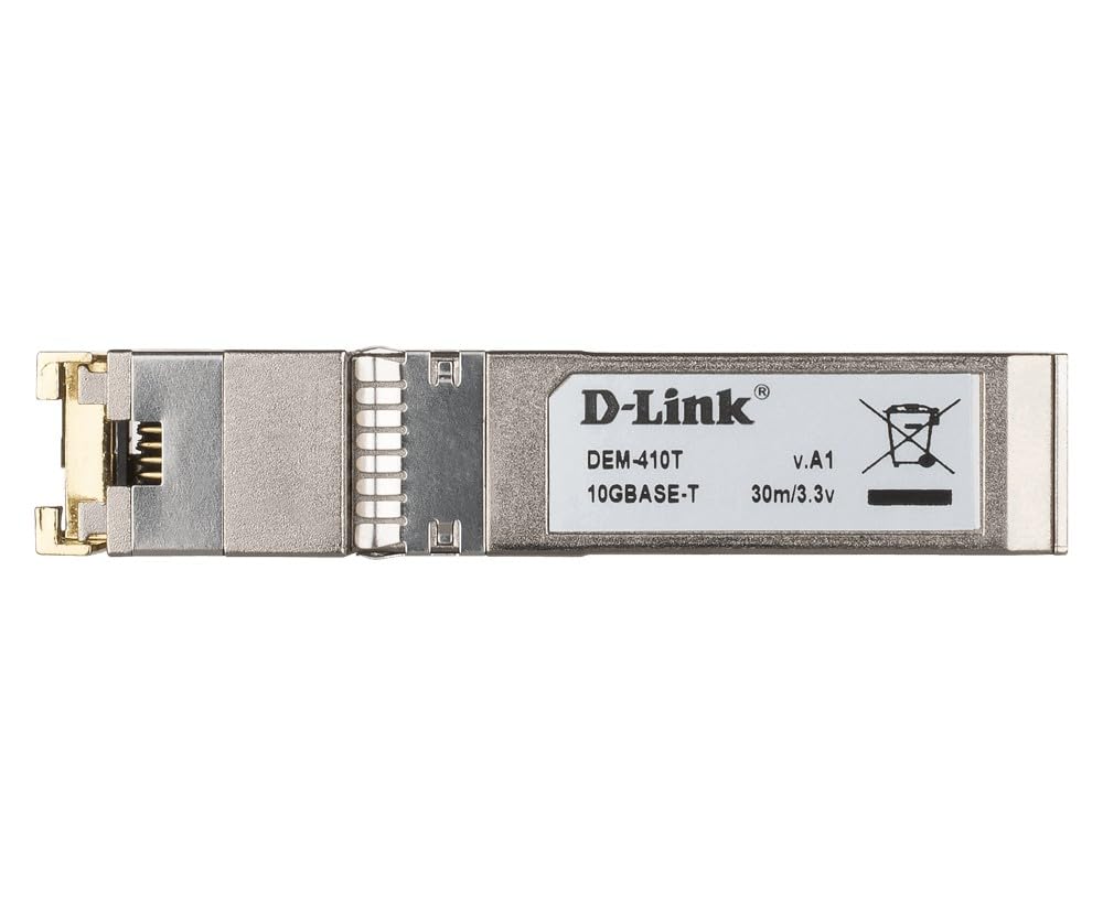 D-Link DEM-410T module émetteur-Récepteur de réseau Cuivre 10000 Mbit/s SFP+ - Modules émetteurs-Récepteurs de Réseau (Cuivre, 10000 Mbit/s, SFP+, 30 m, Argent)