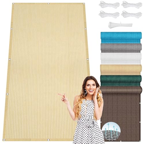 Voile d'ombrage protection UV rectangle crème extérieur 340