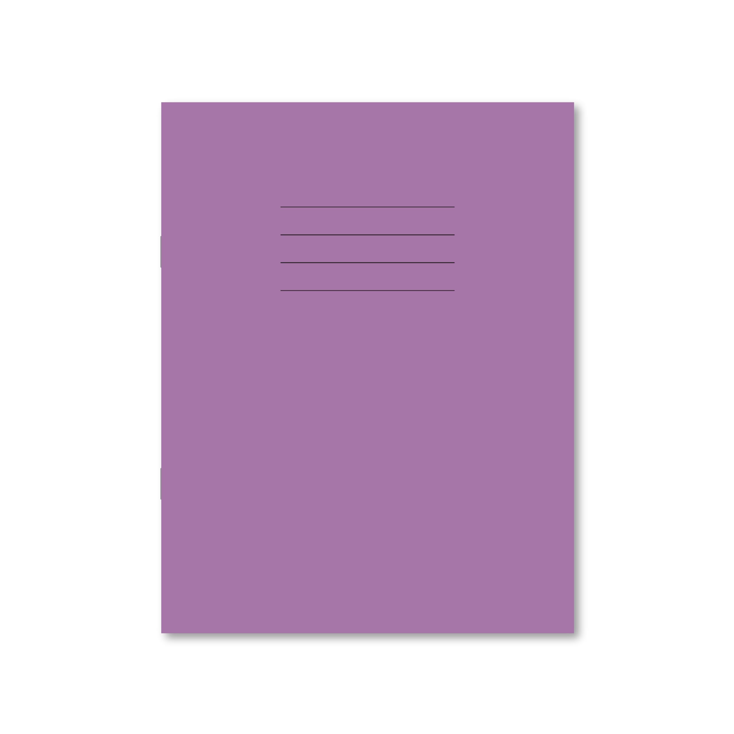 Hamelin 9 x 7 Exercise Books 8mm Ruled & Margin 64 page 100 pack in Purple