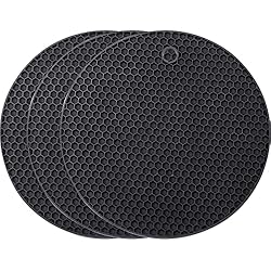 Posa Sartenes Orrdiffi 3 Salvamanteles de Silicona Protector Sartenes, Almohadilla contra Salpicaduras Resistentes al Calor hasta 230 °C, Diámetro de 18 cm, Antideslizante, Duradero, Apto para Lavavajillas