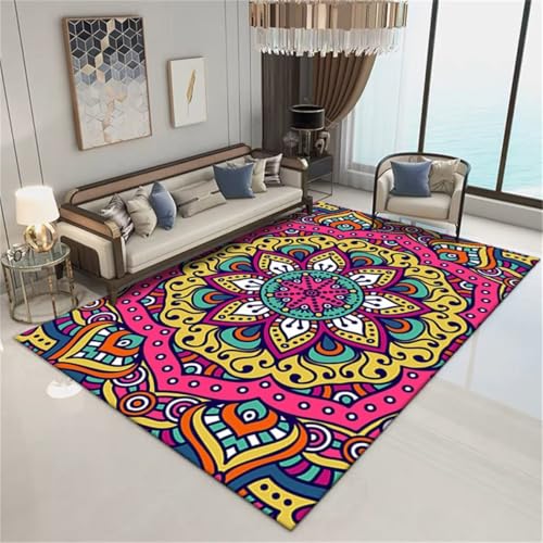 Tapis lit de chambre filles floral rouge finition soignée