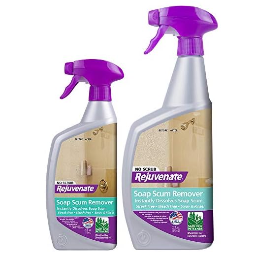 Rejuvenate Scrub Free Soap Scum Remover Non-Toxic Non-Abrasive Cleaning Formula