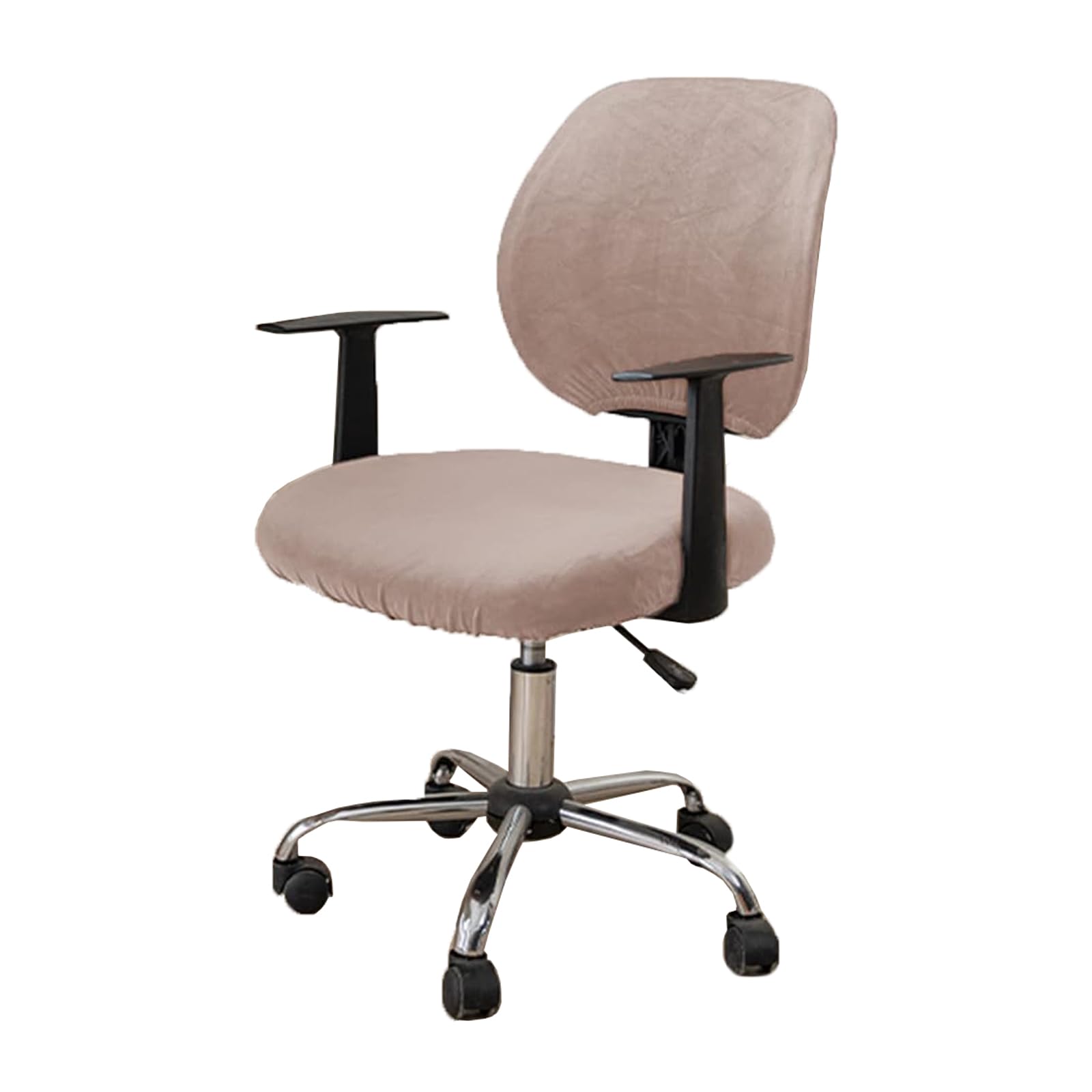 LIFEDX Funda de Sillas de Oficina Elástica,Felpa de Terciopelo Estilo Simplista Cubiertas de la Silla de la Computadora Antipolvo de Oficina Silla Removible(No Incluye Sillas)- Gray||1PC