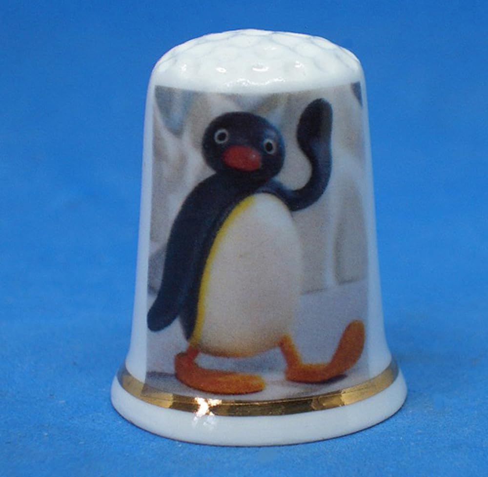 Birchcroft China Birchcroft Porcelain China Collectible Thimble - Pingu - Dome Box