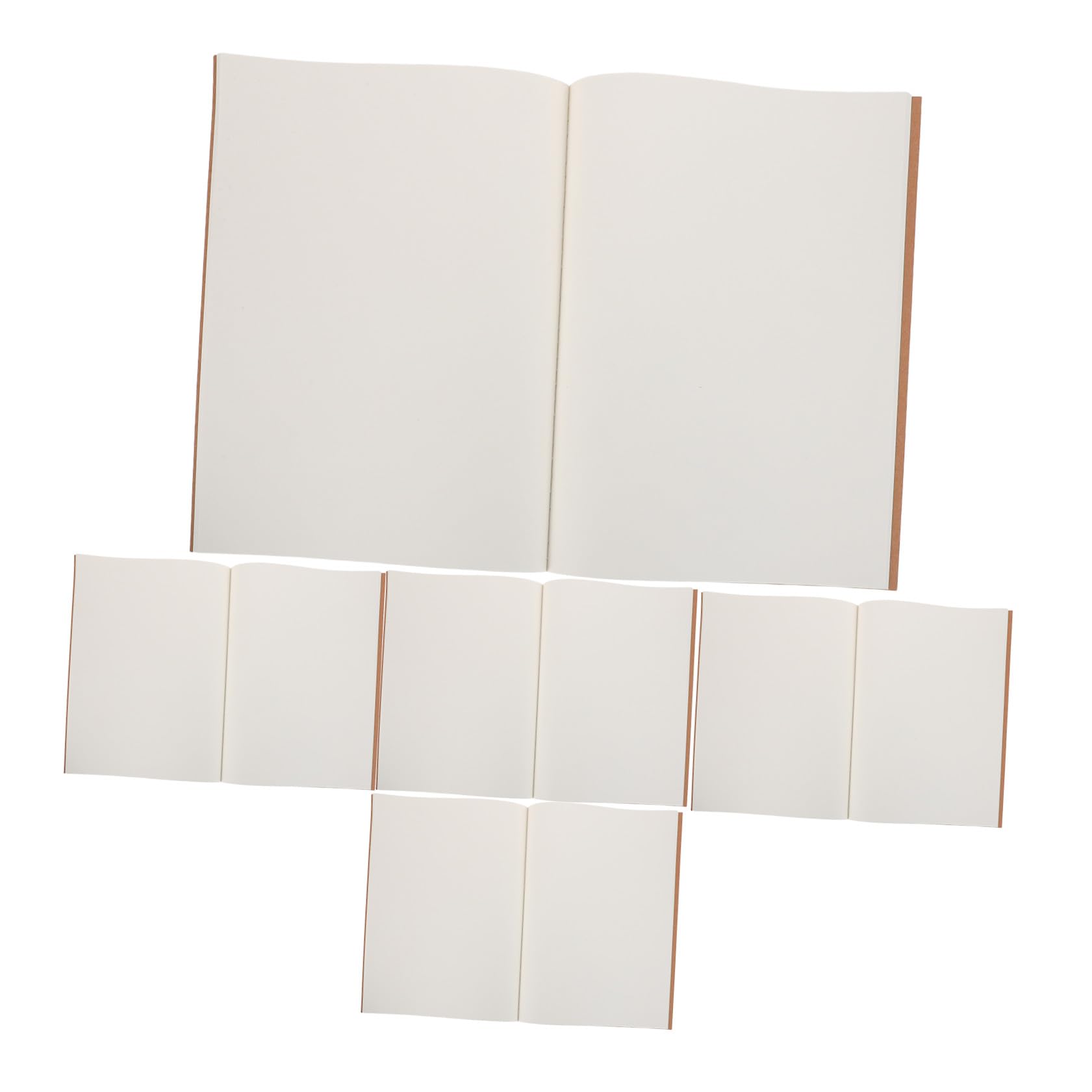 5pezzi Taccuino Vuoto Con Copertina Kraft Quaderno Per Schizzi e Disegni Pagine Bianche Per Studenti e Artisti Per Viaggi e Lavoro