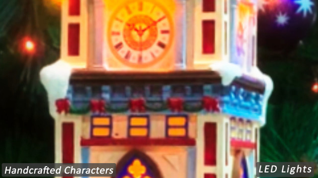 Amazon.com: MOMENTS IN TIME Lighted Christmas Clock Tower 14.5
