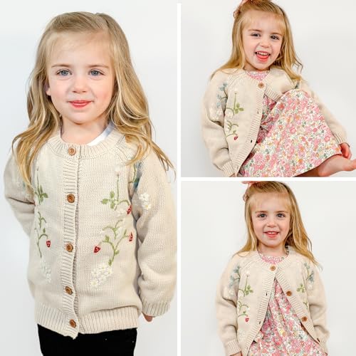 Image of Simplee kids Baby Girl Thin Sweater Solid White Pink Cardigans for Toddler 0-3Years