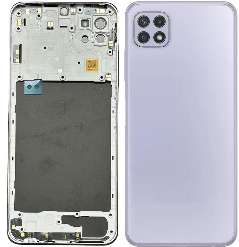 BACKER THE BRAND Compatible with Samsung Galaxy A22 5G Replacement Full Body, Back Panel with Side Frame, Cmera Glass, Power Volume Button Purple-image-38