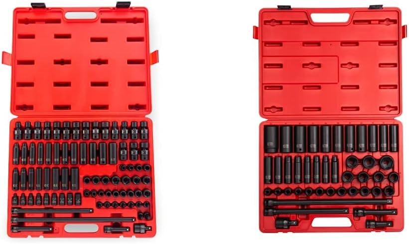 Sunex 3/8" & 1/2" Drive Master Impact Socket Sets, 80 & 43 Pieces