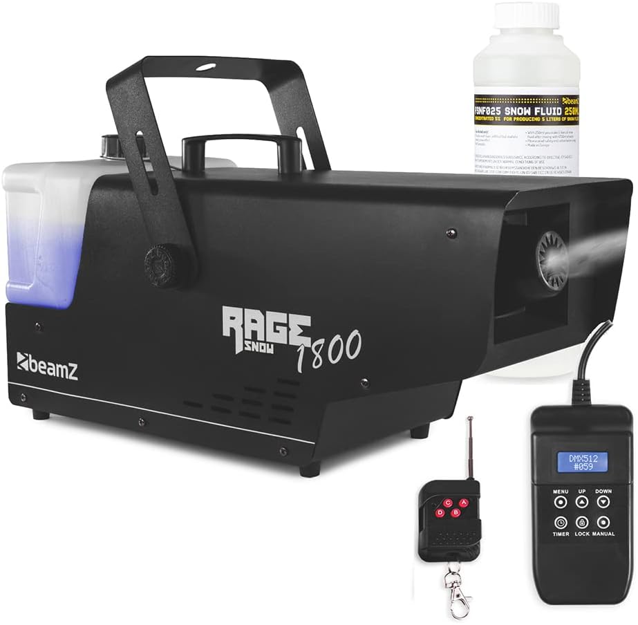 beamz RAGE 1800 Snow Machine 3.5L with Wireless Timer Control 5l