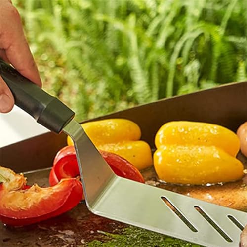 Ensemble de pelles à frire en acier inoxydable à structure renforcée pour barbecue multifonctionnel
