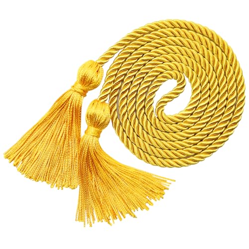 Image of Graduation Honor Cords Gold Graduation Cords with Tassels, 67 inch Long for Graduation Students