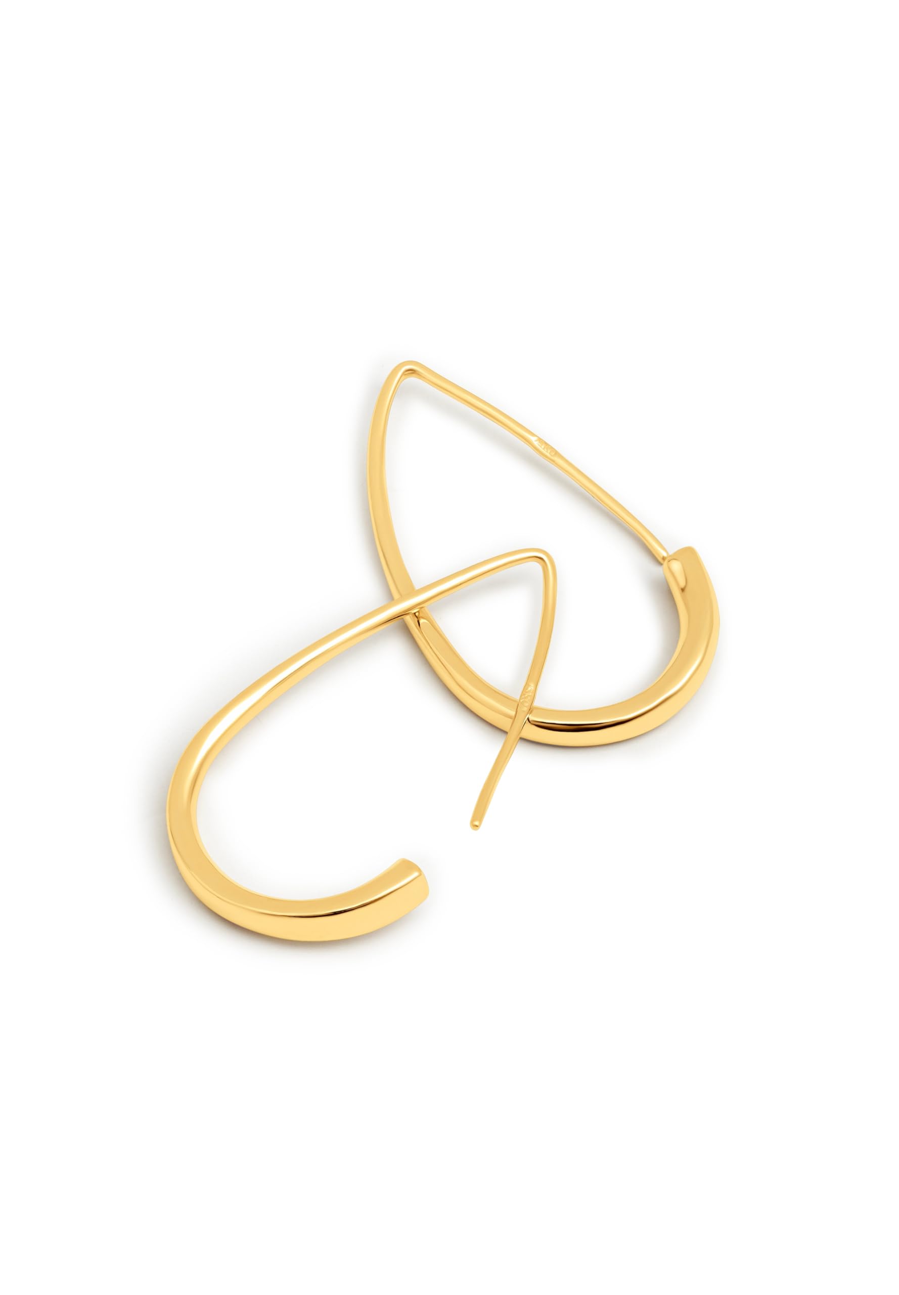 SINGULARU - Orecchini Gota Arch. Argento Sterling con Finitura Placcata Oro 18Kt o Rodio. Senza Chiusura. Gioielli per Donna