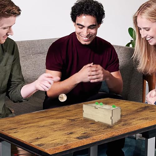 Penny Game juego de mesa de dados madera para 2-6 jugadores miniatura 7