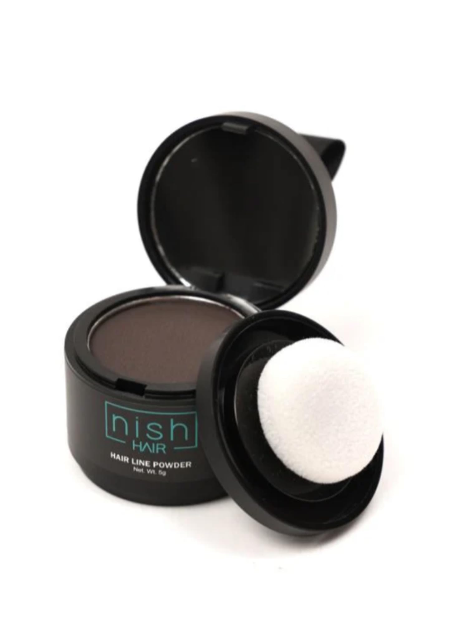 Nish Hair | Hair Line Powder, Cover Grey Roots & Bald Spots & Touch Up For Thin Hair - 5 GM (Dark Brown, 5 Gram)