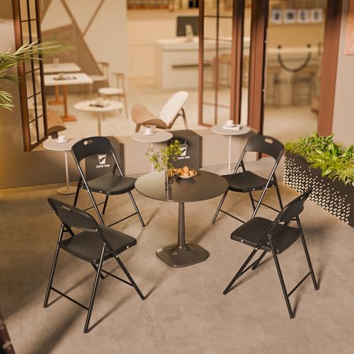 Bonnlo 20-Pack Black Plastic Folding Chairs, Portable Seat with Sturdy Steel Frame for Indoor & Outdoor Use, Perfect for Banquet, Party, Wedding, Office, and Camping - Image 8