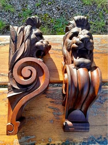 Blackperlcrafts Lion Head Corbel