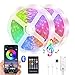 Produktbild YEALEO LED Streifen mit RF Fernbedienung, 2x2,5M LED TV Hintergrundbeleuchtung mit APP-Steuerung, 5050 LEDs RGB Musik Synchronisation Farbwechsel USB LED Strip für TV, PC-Monitor, Spiegel, Küche