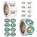 Adesivi Natalizi Rotolo, 1000 pz/Rotonde Sticker Rotoli, Adesivi natalizi sigilla etichette, per artigianato artistico scrapbooking facciate decorazioni decalcomanie natale buon natale facce (1)