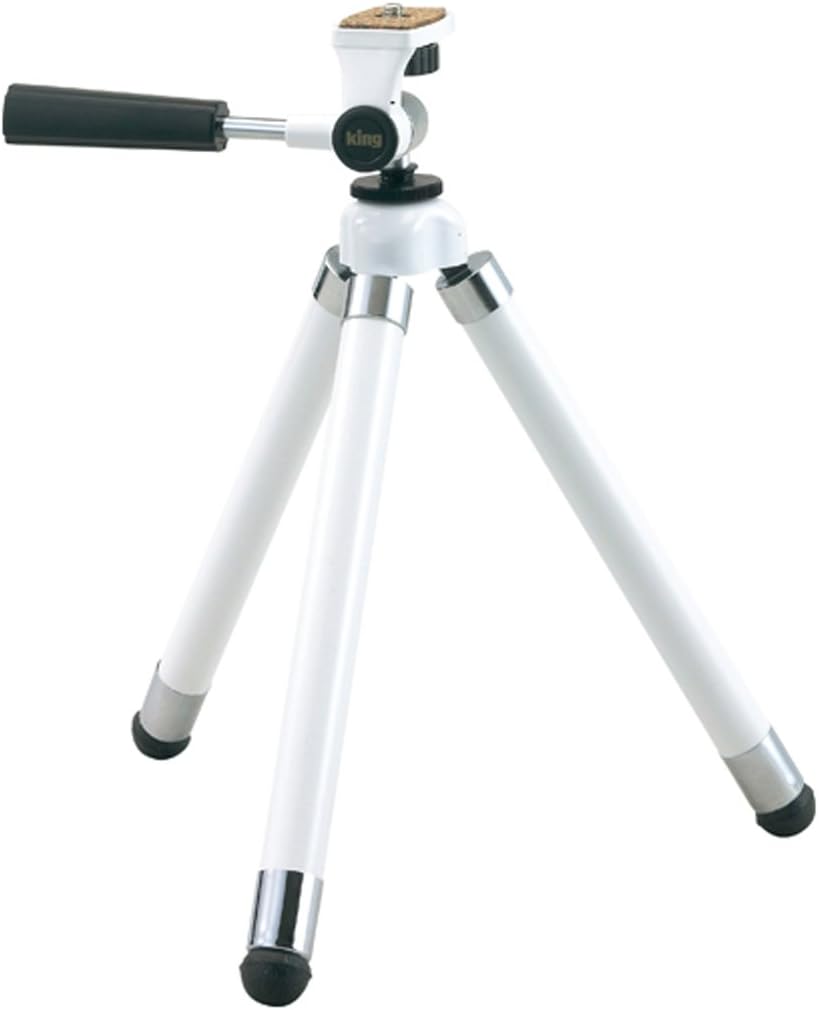King 812490 Mini Tripod, Rainbow 8 Tier Tripod, Pearl White