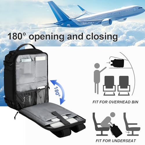 Carry On Travel Backpack with Shoe Compartment