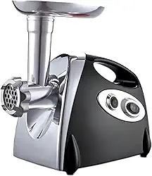 Moedor de Carne Elétrico Profissional, 2800W, Aço Inox, 3 Discos, Alta Performance, para Linguiça e Hambúrguer, com Acessórios