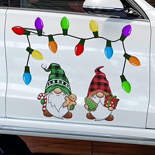Imanes de coche navideños reflectantes y decoraciones de Navidad para nevera 2