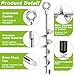 Fabulas Ground Anchors Screw in, 18 Inch Ground Anchors Heavy Duty Metal Earth Auger Anchors Trampoline Stakes Kit High Wind for Swing Set Shed Rv Canopy Gazebo Mobile Home Tree Playground Dog, 4 Pack