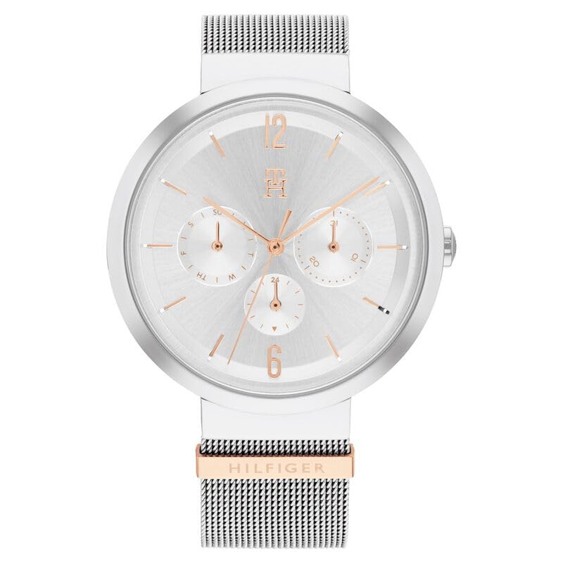 Tommy Hilfiger Stainless Steel Analog Gold Dial Womens Watch-Th1782337W, Band Color-Black (B09SLWHF6J) Amazon Price History, Amazon Price Tracker