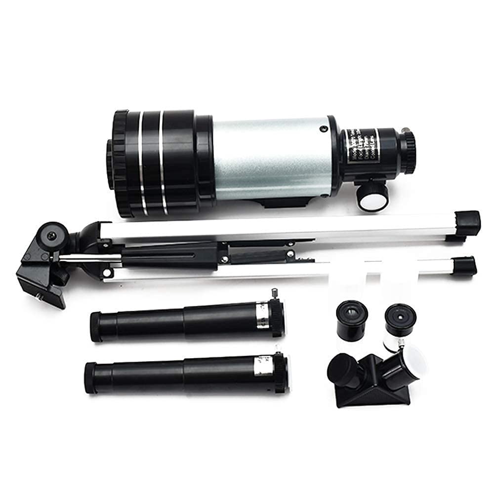 Telescopio, telescopio Refractor astronómico con trípode para niños Principiantes Telescopio Refractor astronómico con Adaptador para teléfono Inteligente para astrofotografía y astronomía Visual
