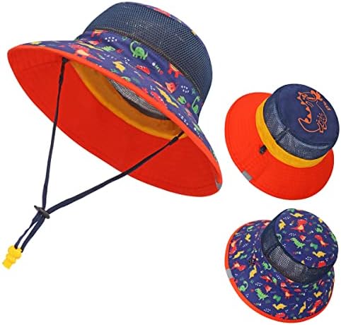 Baby Sun Hat Kids Boy Girl Reversible Summer Hat Whistles Beach Becket Cap with UV Protection Hats 4-6 Years Old