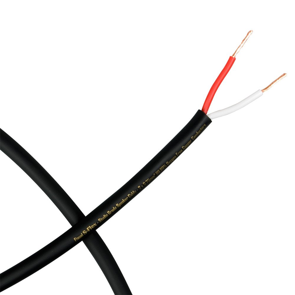 FISUAL S-Flex Studio Grade Black Speaker Cable 2 x 0.75mm (100 Metre)