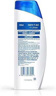 Head & Shoulders 2-in-1 Active Protect, Anti Dandruff Shampoo + Conditioner for Women & Men, 340ML