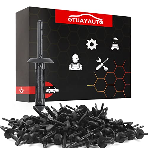 Image of OTUAYAUTO 100PCS Plastic Rivet Clip, Replacement for Jeep Wrangler 07-23, Chrysler 300 99-10, Dodge Avenger 08-14, Nylon Fastener Replace OEM:10184895 6506007AA 6501559 N803862-S
