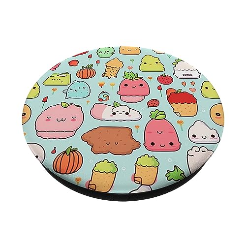 Kawaii Sweets PopSockets Swappable PopGrip, Black - Image 2