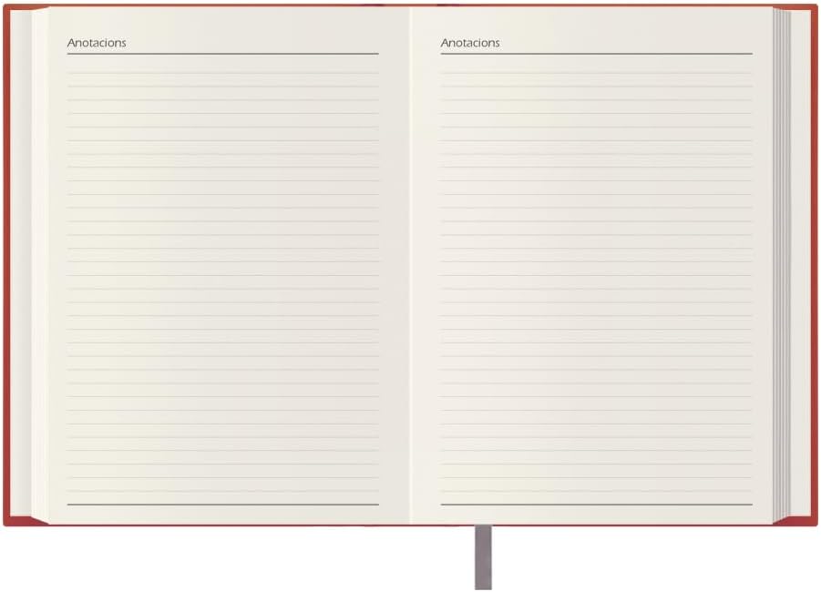Dohe - Lisbon Diary - Day Page - 14 x 20 cm - Red - Catalan