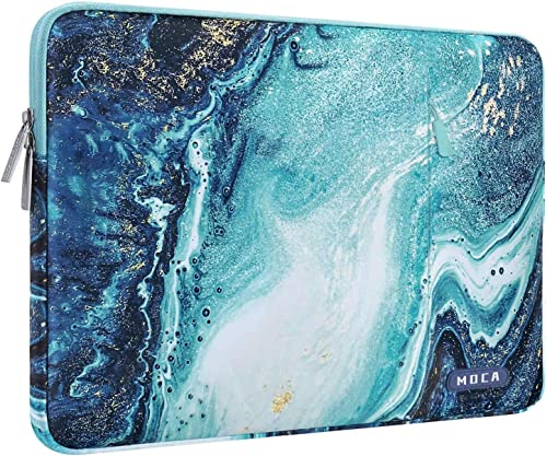 Image of MOCA Laptop Sleeve Bag Compatible with MacBook Pro 16 inch 2023-2019 M2 A2780 M1 A2485 Pro /Max A2141 /Pro Retina 15 A1398, 15-15.6 inch Notebook, Polyester Vertical Case with Pocket, Blue