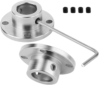 2-Pack 8mm Flange Shaft Coupling High Hardness Metal Axis Bearing Fittings DIY Model Accessory Rigid Flange Guide Shaft Coupler Motor Connector