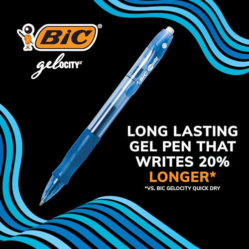 Bolígrafos Gel BIC Gelocity Negro 0.7mm Pack x2 miniatura 2