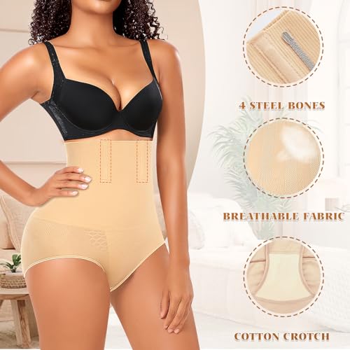 Image of Werena Tummy Control Shapewear Panties For Women Seamless High Waist Shaping Body Shaper Girdle Underwear