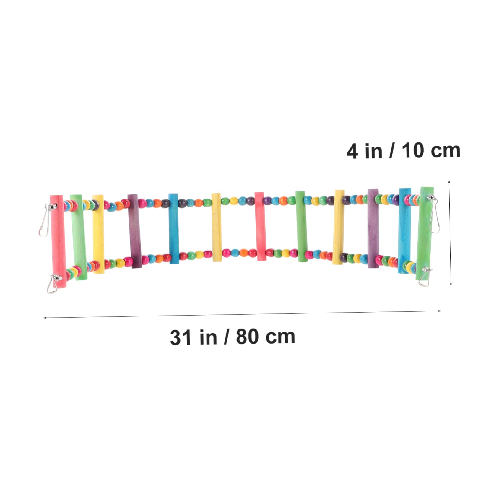 CIYODO Bird Ladder for Parrots 12-Step Parrot Ladder for Cage Bird Training Toy Random Color