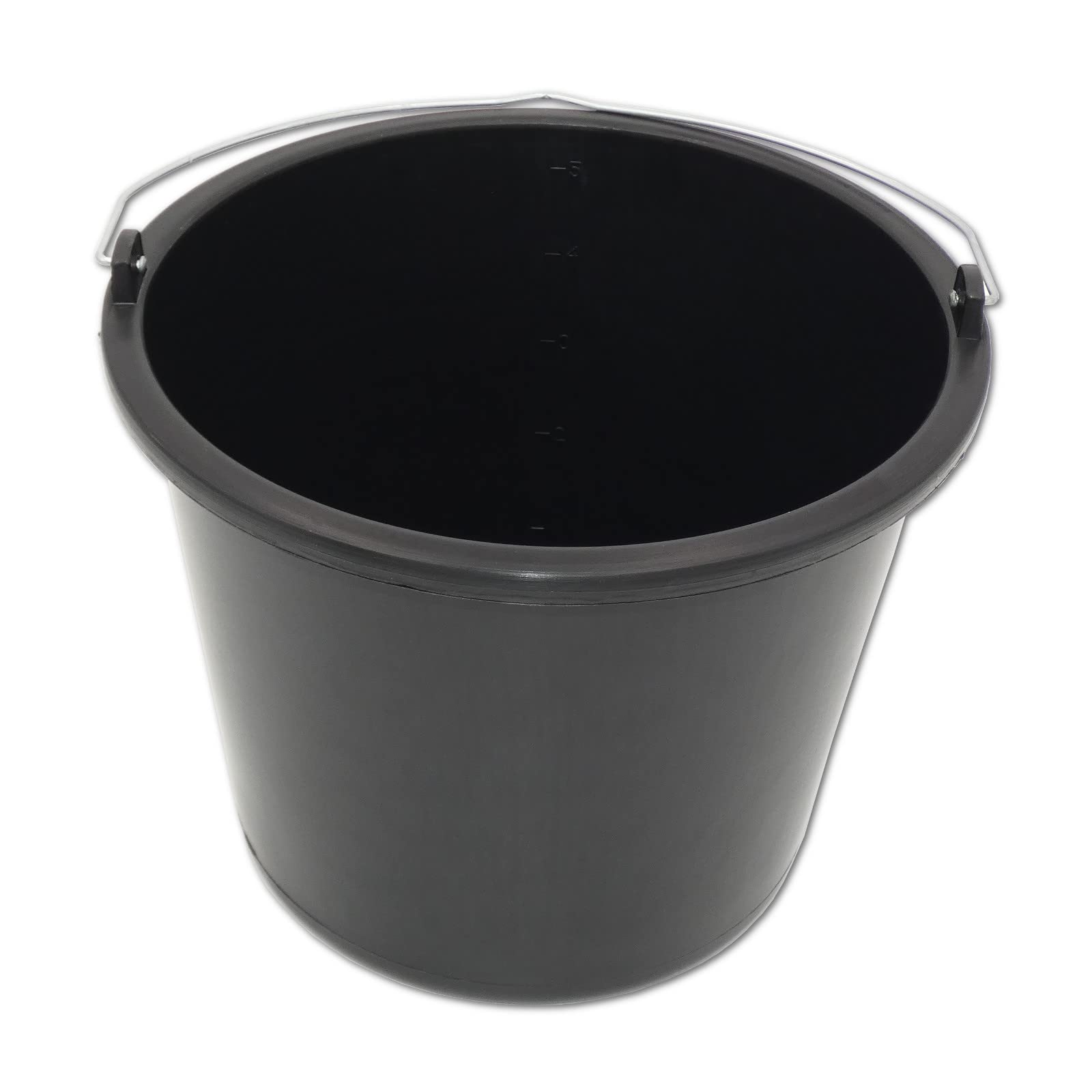 10 Stück DEWEPRO® Baueimer Set - 5 Liter Kunststoffeimer - extra Stabiler 5l Putzeimer mit Henkel und Skalierung