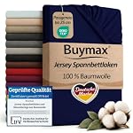 Buymax – Buymax Spannbettlaken 100x200cm Baumwolle 100% Spannbetttuch