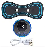 Massageador Portátil EMS com 10 Velocidades, Recarregável via USB, para Pescoço, Costas e Pernas
