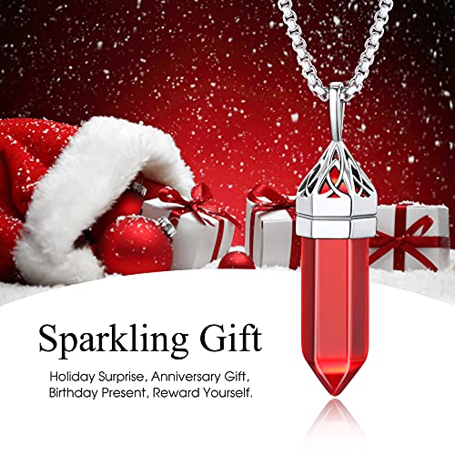 Bestyle BTP27006G-7 Celtic Knot Pendant Necklace Religious Irish Infinity Love July Synthetic Ruby Crystal Birthstone Necklace thumb #4