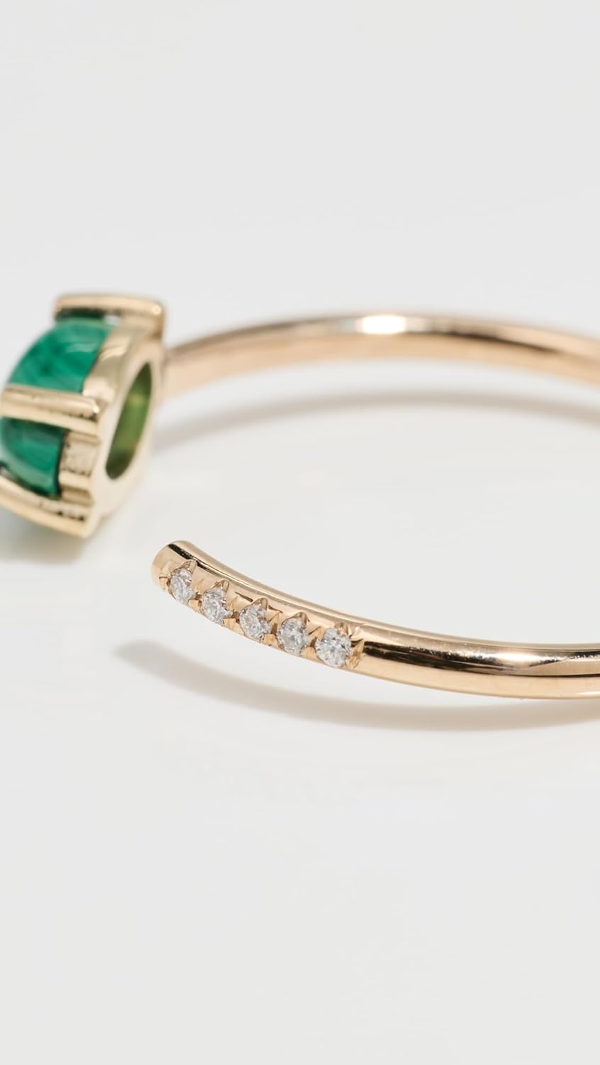 Zoe Chicco Women's 14k Malachite & Diamond Ring - Image 4