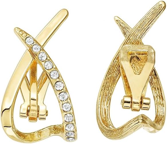 Trendy Clip on Earrings for Women, 14K Gold Plated Statement Earrings for Women Dainty Earrings Hypoallergenic Simple Minimalist Non Pierced Earring - Image 8